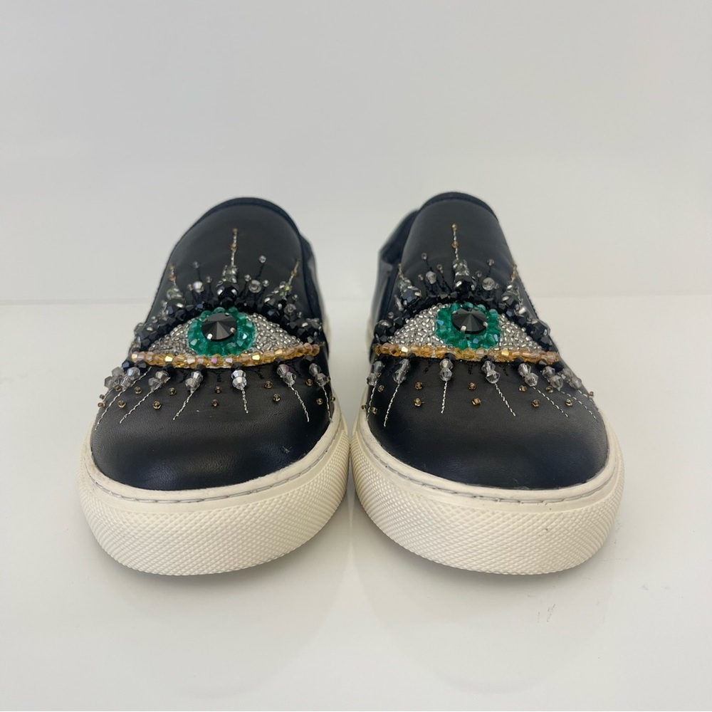 Kurt Geiger London Evil Eye Black Leather Slip On Sneakers EU 35 US 5 - Picture 7 of 13